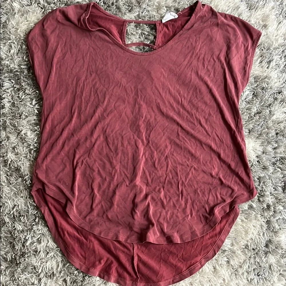 Casual Burgundy Women's Top